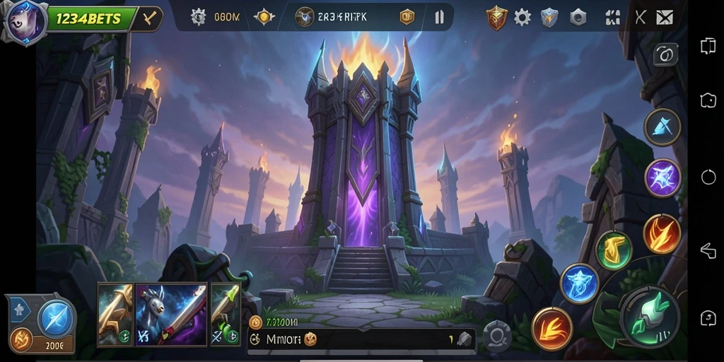 Tampilan gameplay menawan dari 1234BETS Tower Defense.