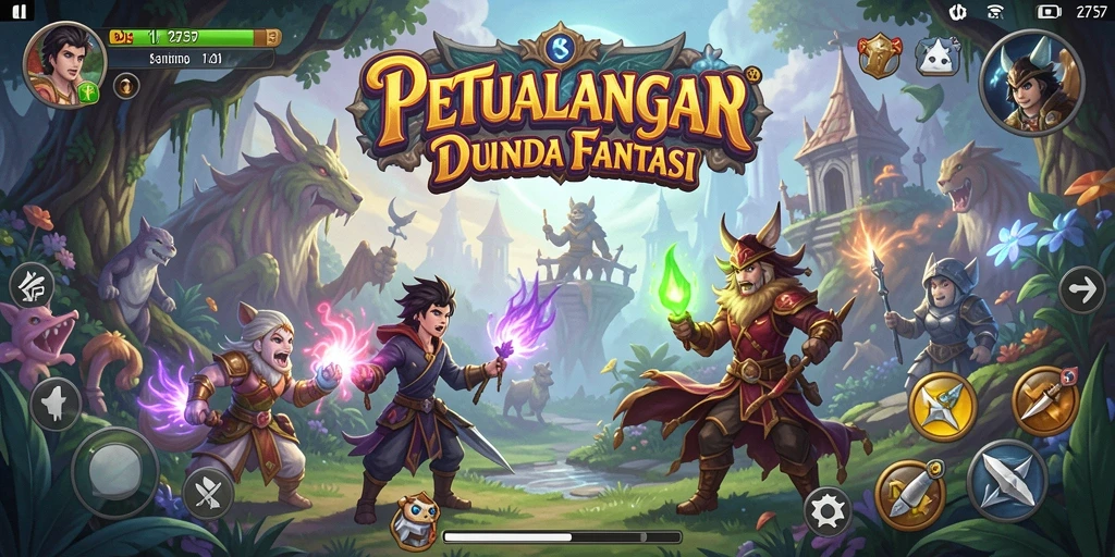 Tangkapan layar utama menunjukkan gameplay petualangan yang mendebarkan.