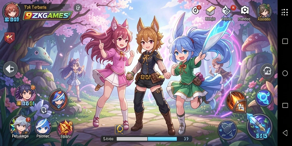 Tampilan gameplay <strong>9ZKGAMES</strong> yang penuh aksi dan karakter menarik.