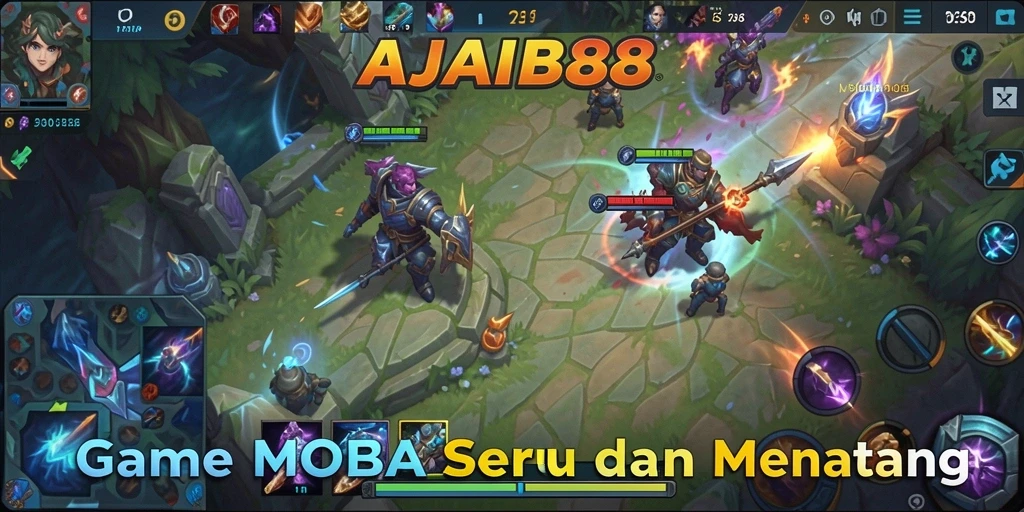 Screenshot gameplay AJAIB88 dengan aksi pertarungan seru.