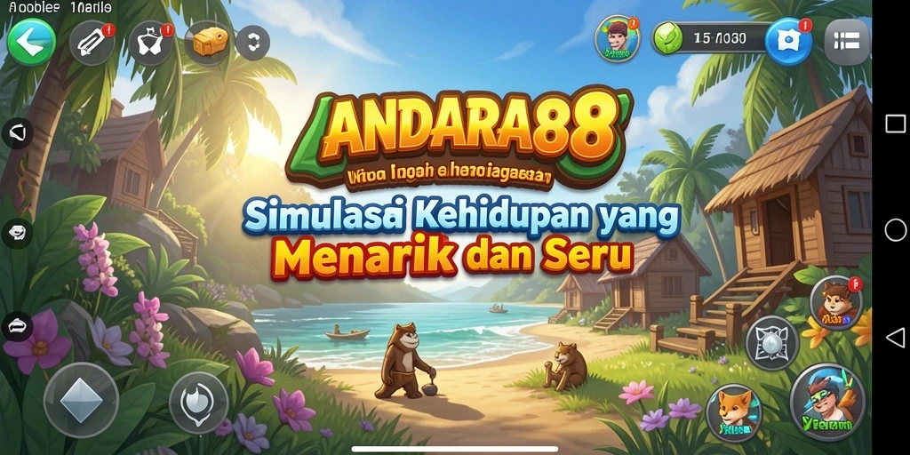 Tampilan gameplay ANDARA88 dengan simulasi kehidupan yang menarik.
