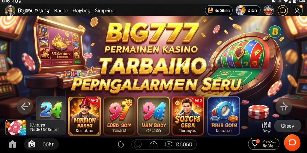Tampilan menarik dari gameplay Kasino BIG777 yang mengasyikkan.