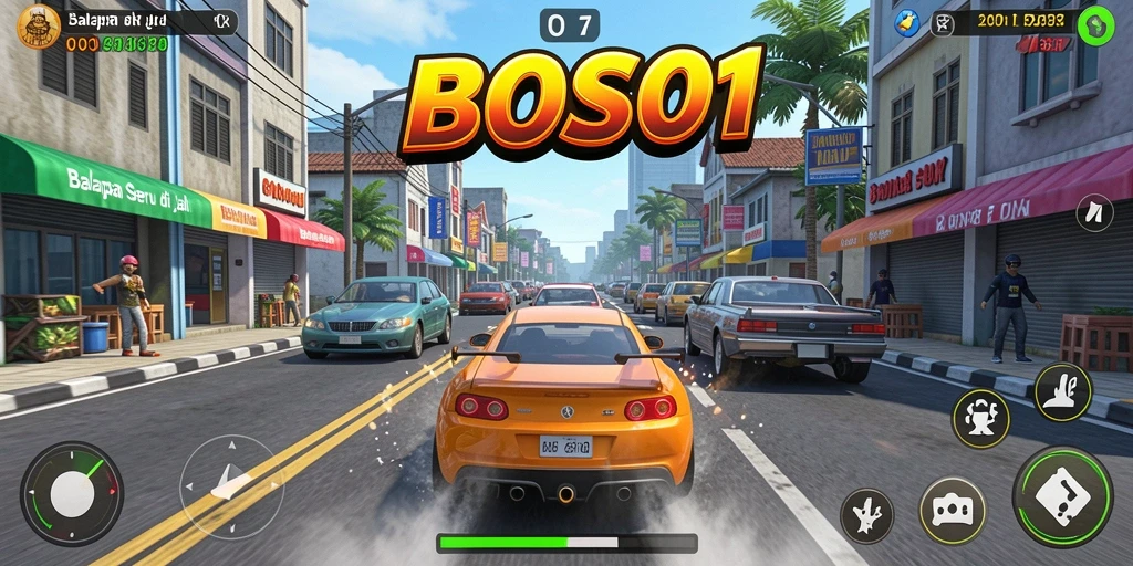 Gameplay seru balap mobil dengan grafis memukau di BOS01.