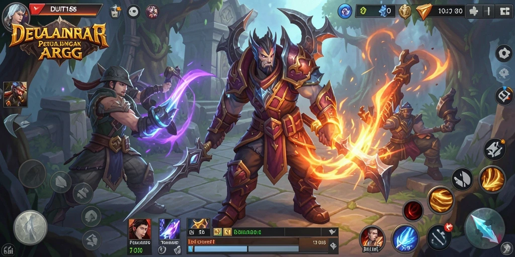 Screenshot gameplay DUIT188 dengan pertarungan epik dan strategi hebat.