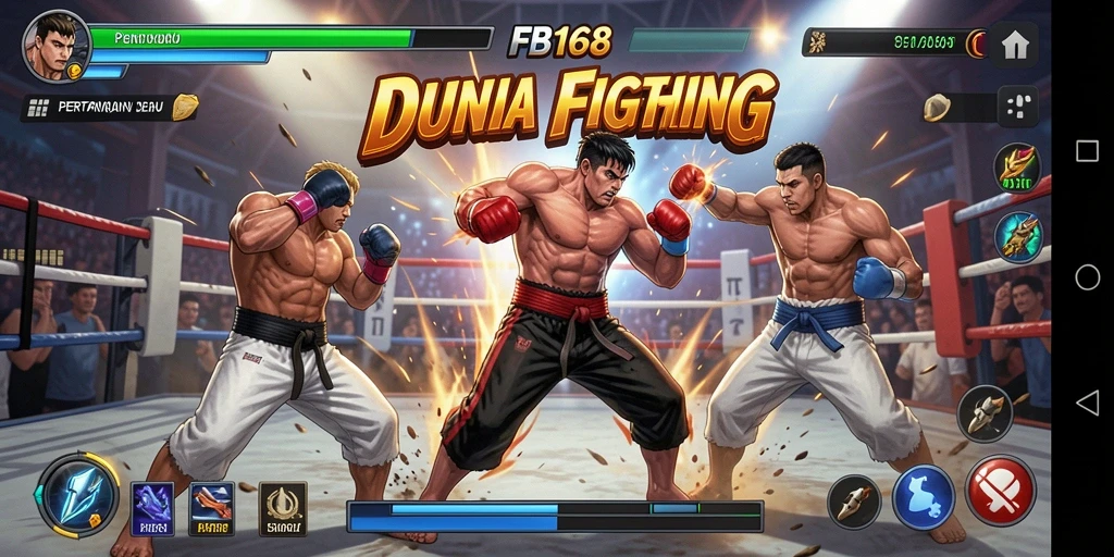 Tampilan seru gameplay Fighting yang mendebarkan.