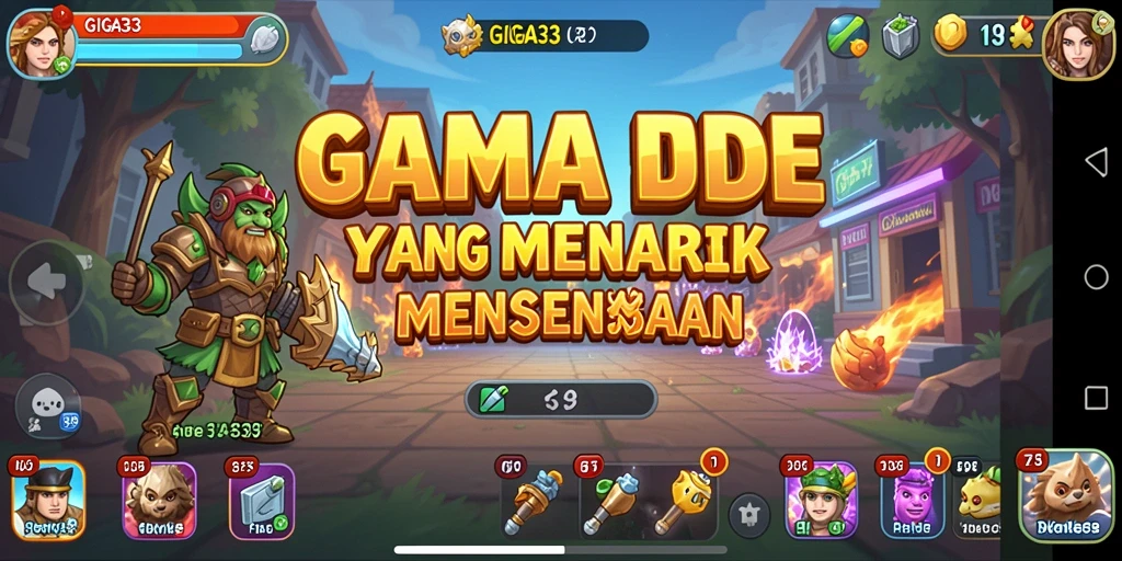 Tangkapan layar GIGA33 menampilkan gameplay santai dan menarik.