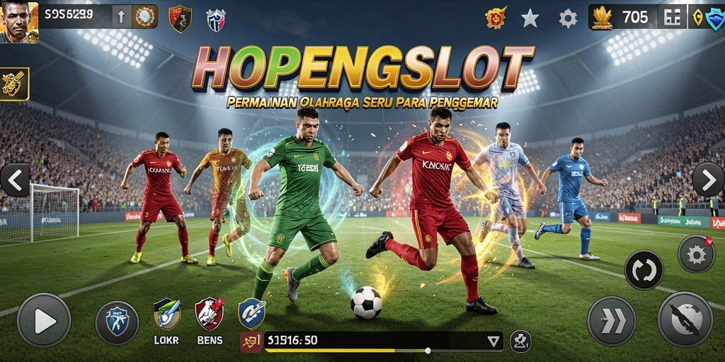 Tangkapan layar gameplay HOPENGSLOT menampilkan aksi olahraga yang seru.