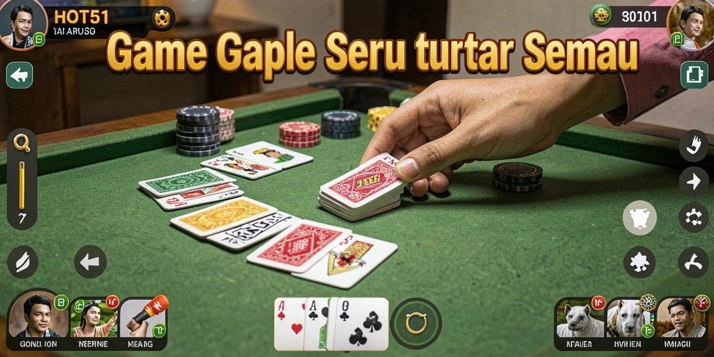 Tampilan gameplay Gaple yang seru dan interaktif.