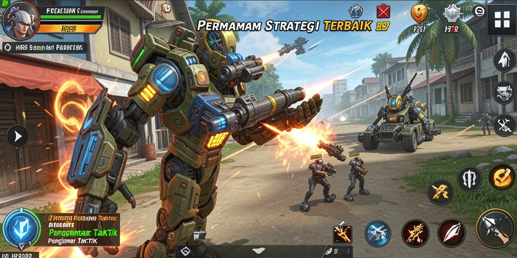 Tampilan gameplay HR89 menampilkan pertempuran strategi yang seru.