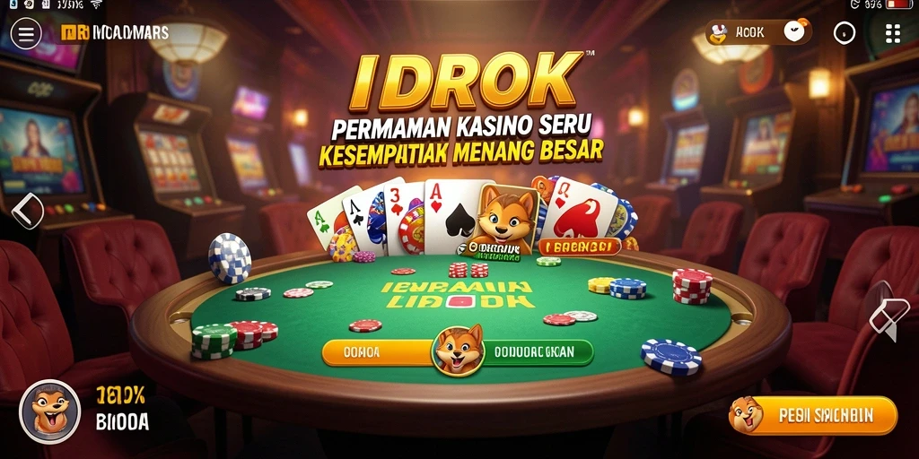 Tampilan grafis yang mengesankan dari gameplay Kasino di IDROK.