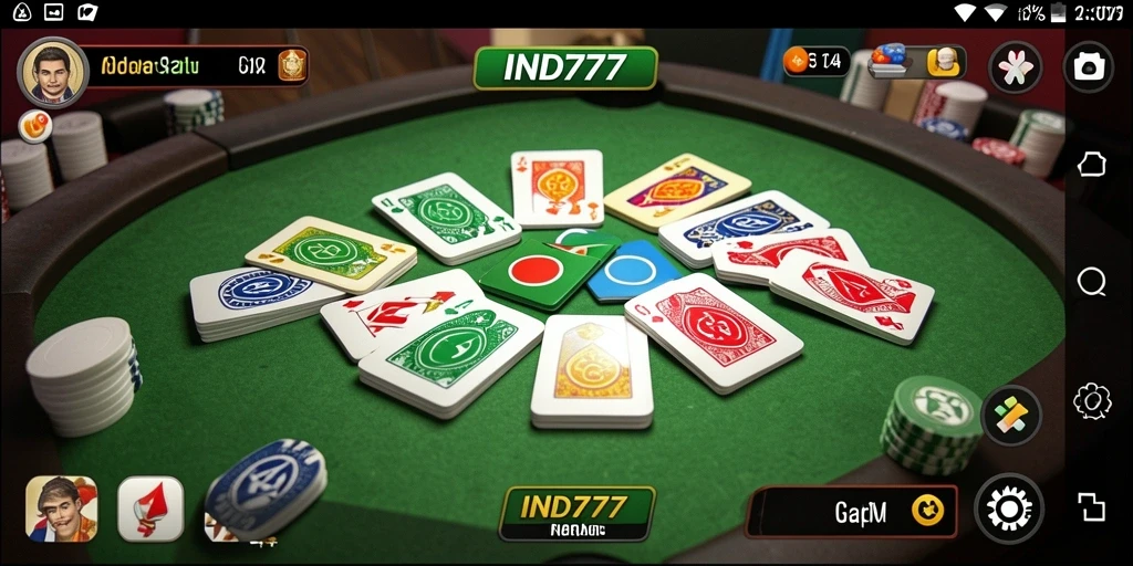 Tampilan gameplay menarik dengan domino yang berwarna-warni.