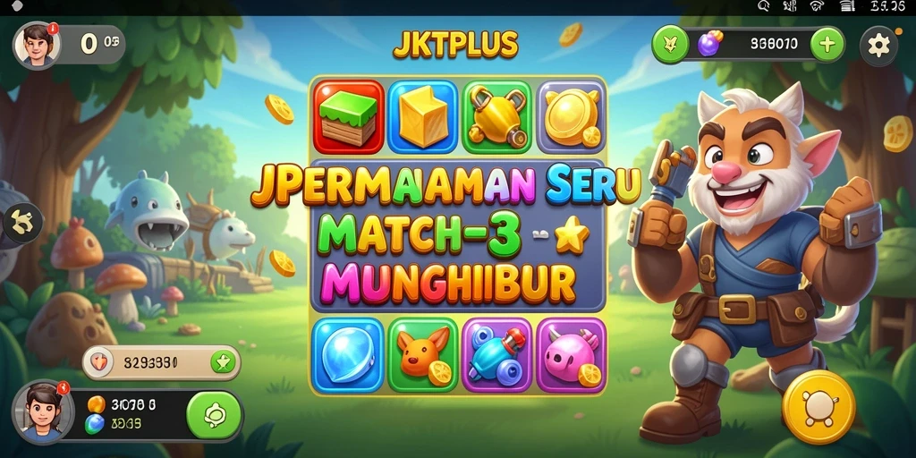 Tampilan gameplay JKTPLUS yang menarik dan penuh warna.
