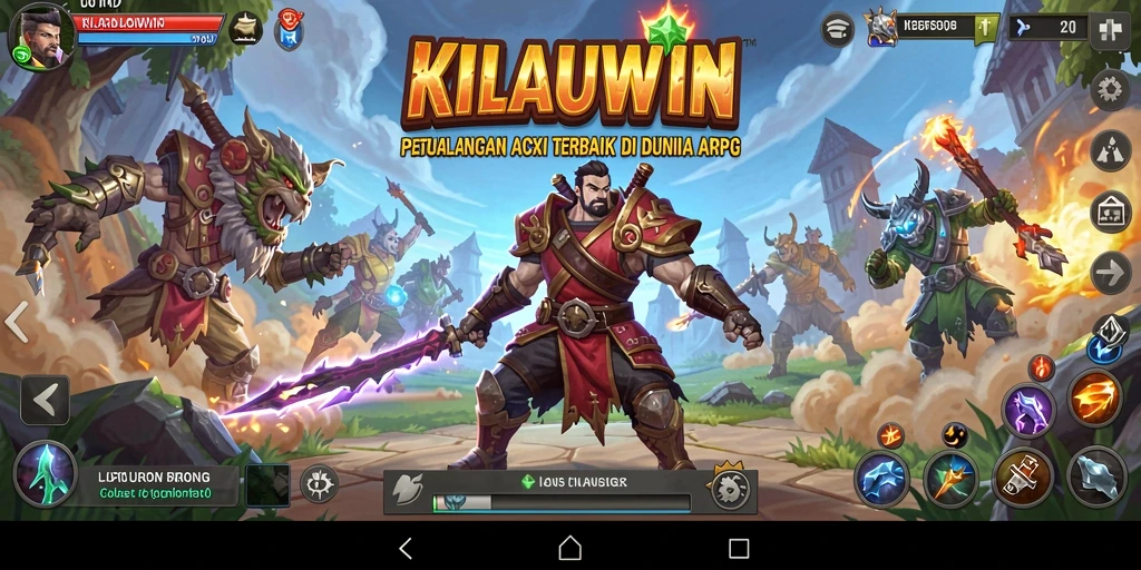 Tampilan gameplay seru dalam KILAUWIN saat melawan monster.