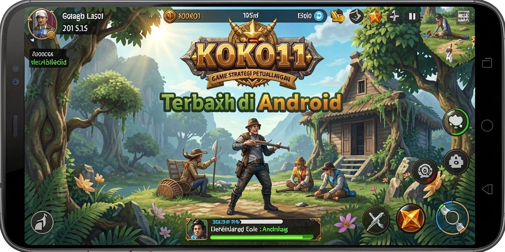 Screenshot gameplay KOKO11 menampilkan pertempuran strategis yang menegangkan.