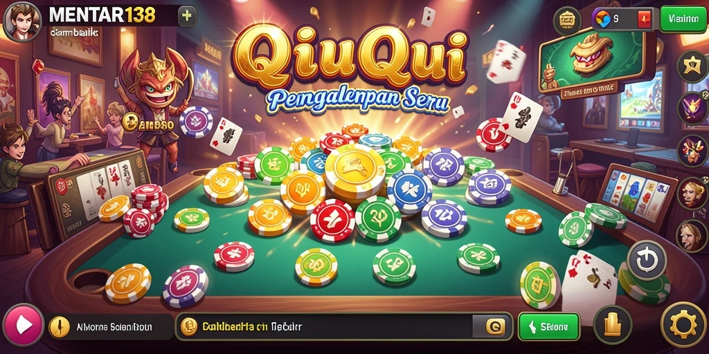 Tampilan gameplay seru QiuQiu di MENTARI138.