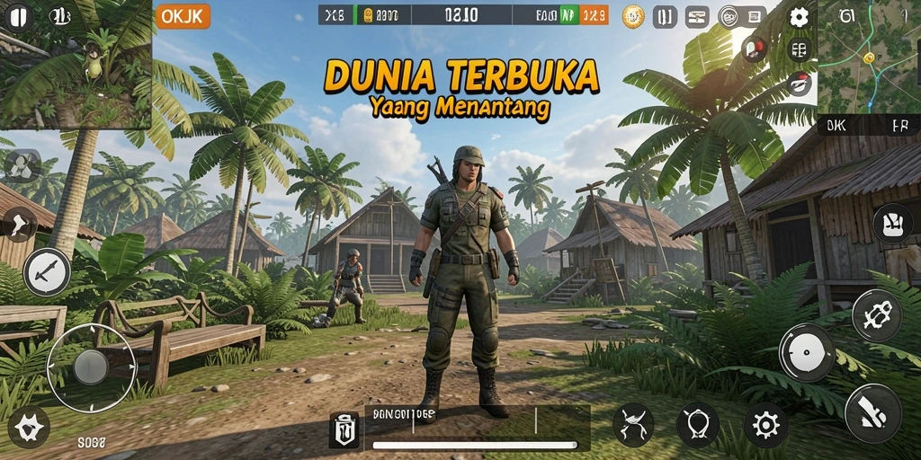 Tampilan gameplay menarik dari dunia terbuka OKJK.