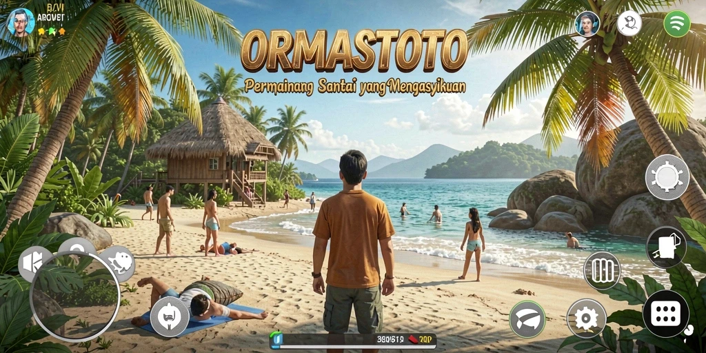 Tangkapan layar utama ORMASTOTO menampilkan gameplay yang penuh warna dan menyenangkan.