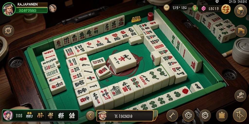 Screenshot utama RAJAPANEN menampilkan gameplay Mahjong yang dinamis dan menarik.