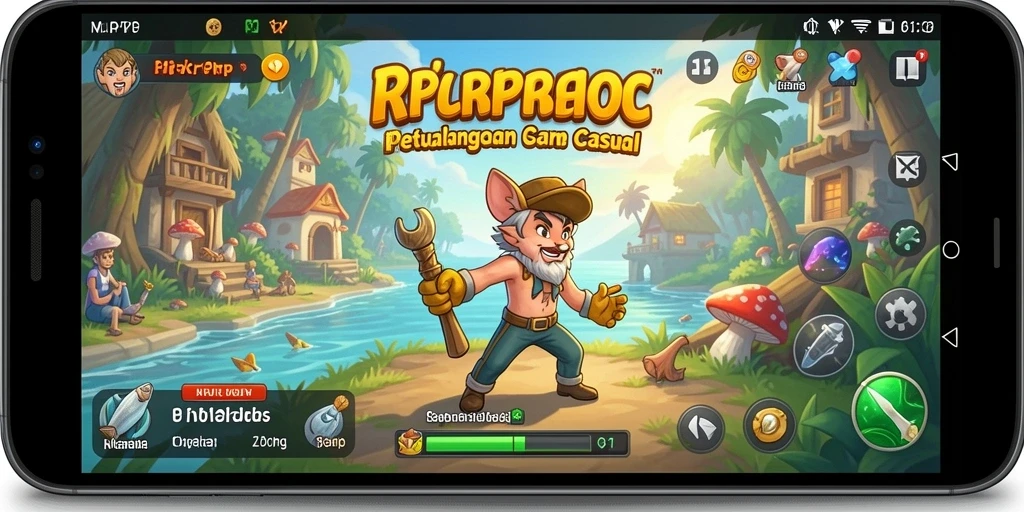Screenshot gameplay RPRPRP dengan tampilan grafis yang menarik dan menantang.